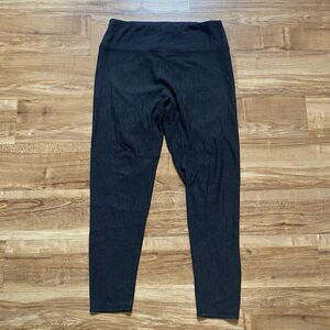ORVIS XXL Women Lined Leggings Heather Black 1533392 Wide Band High Rise Fleece